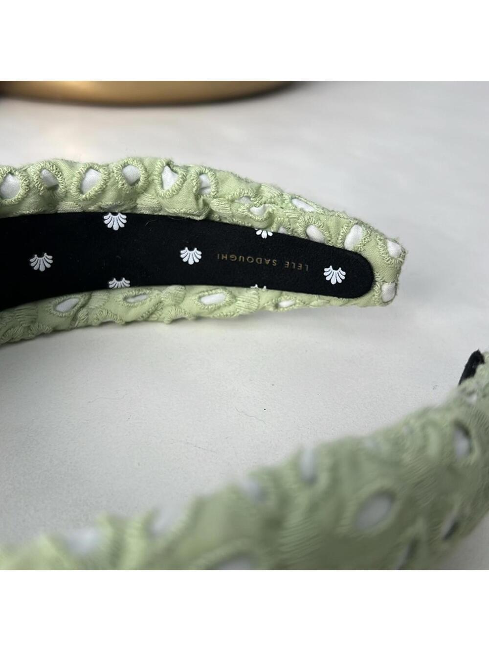 LELE SADOUGHI Sage Eyelet Holly Bow Headband - Picture 6 of 8